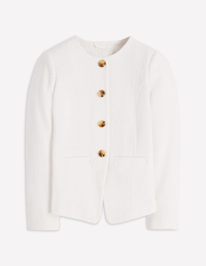 Hampstead Textured Blazer Cream Texture