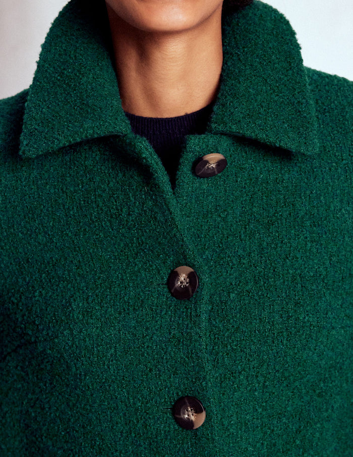 Edinburgh Wool Coat Emerald Night