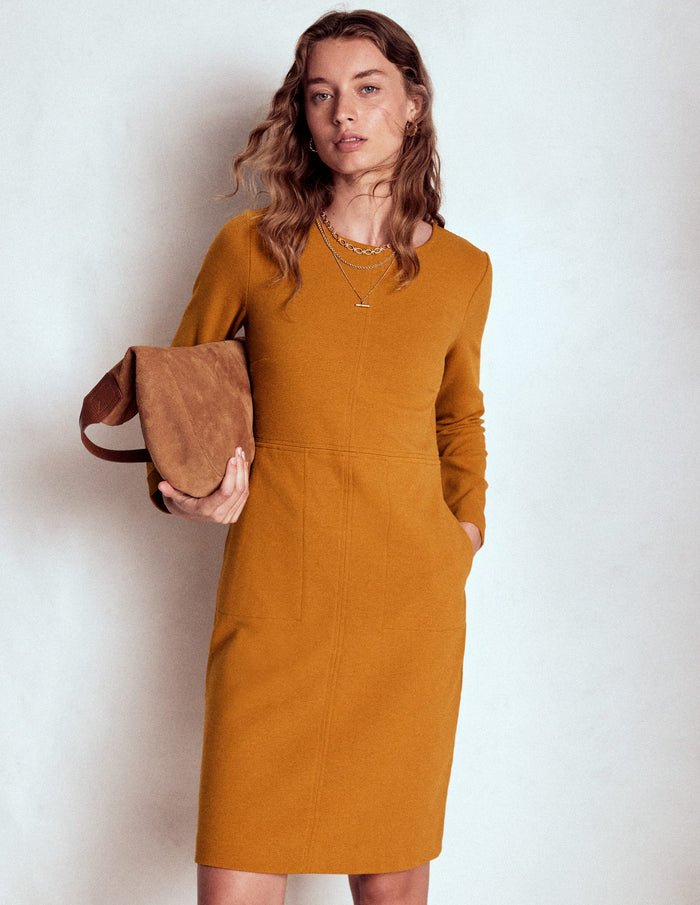 Cornelia Ottoman Dress Toffee Brown