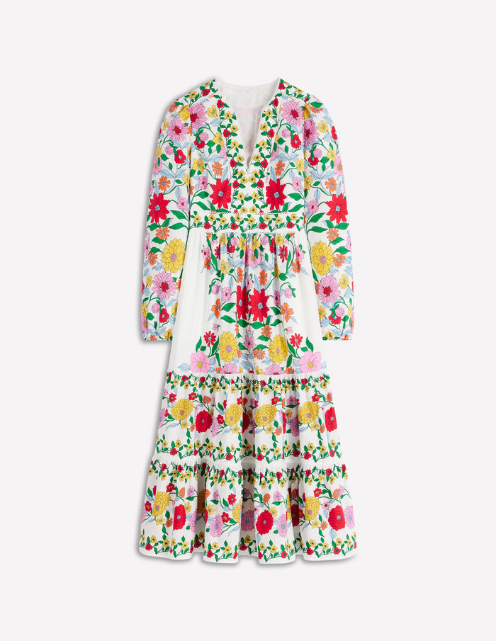Violet Midi Dress Multi, Dahlia Trail