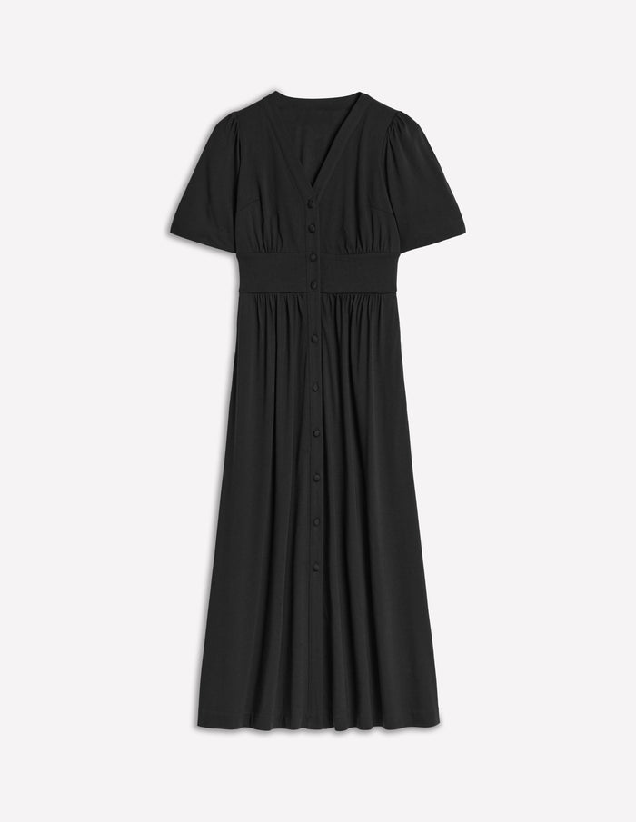 Natalia Jersey Tea Dress Black