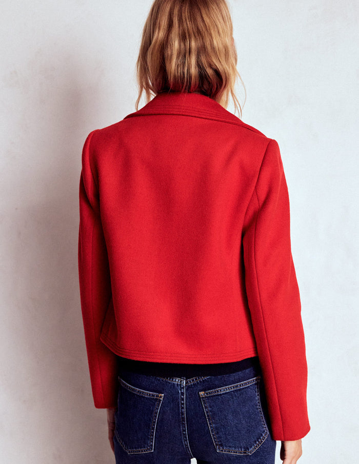 Topstitch Jacket Poppy Red