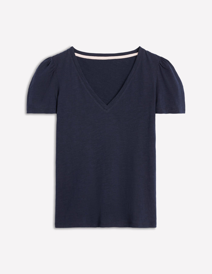 Short Sleeve V Neck T-shirt Navy
