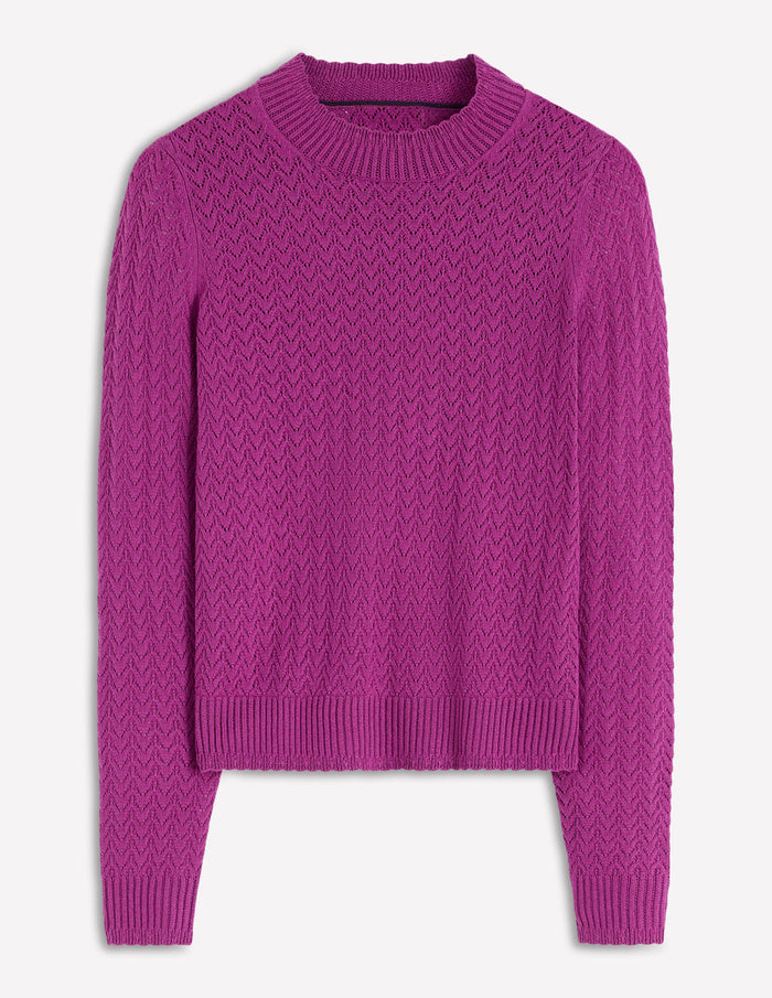 Diane Pointelle Sweater Regal Purple