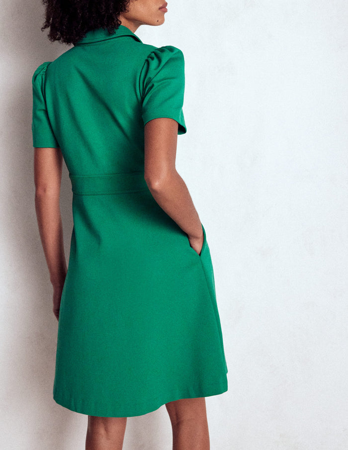Nicolette Ponte Shirt Dress Bear Grass