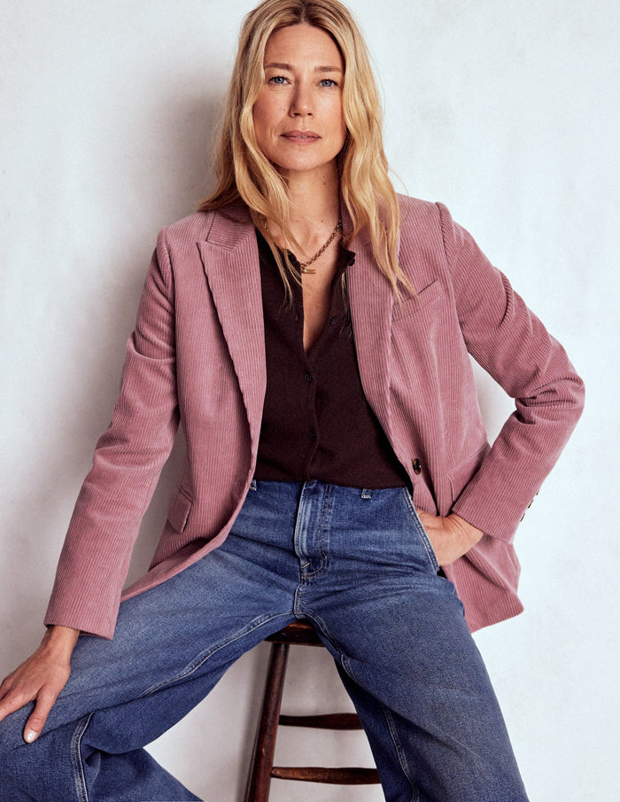 Woodbridge Cord Blazer Blushing Rose