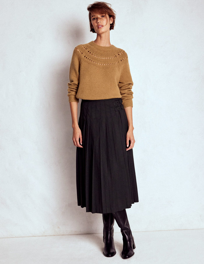 Fluffy Chunky Sweater Camel Melange