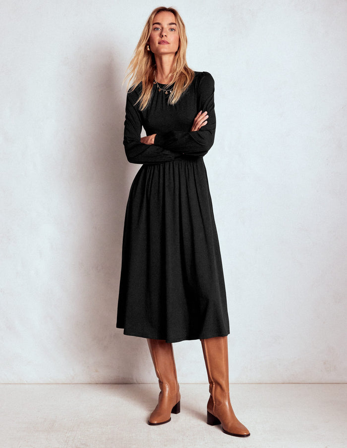 Alexandra Jersey Midi Dress Black