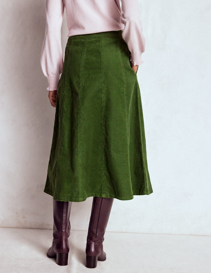 Joy Cord Midi Skirt Fern