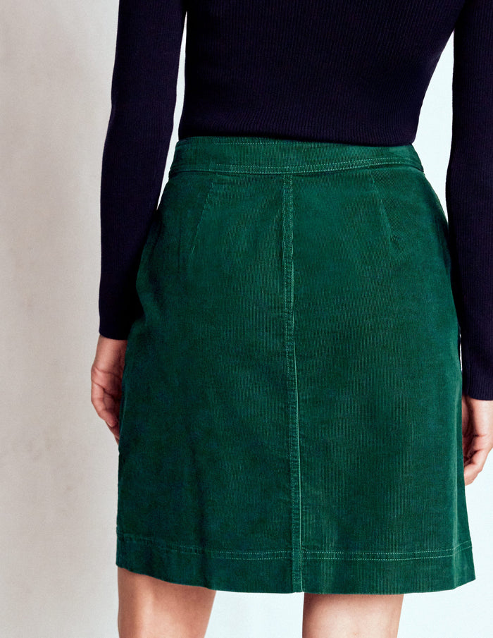 Cecelia Cord Skirt Emerald Night