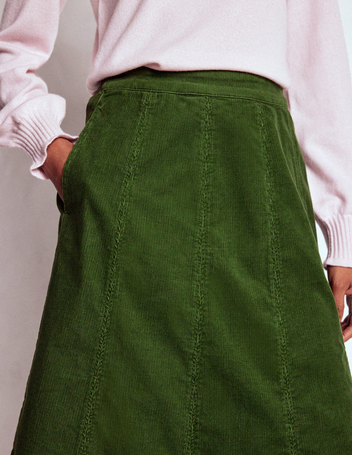 Joy Cord Midi Skirt Fern
