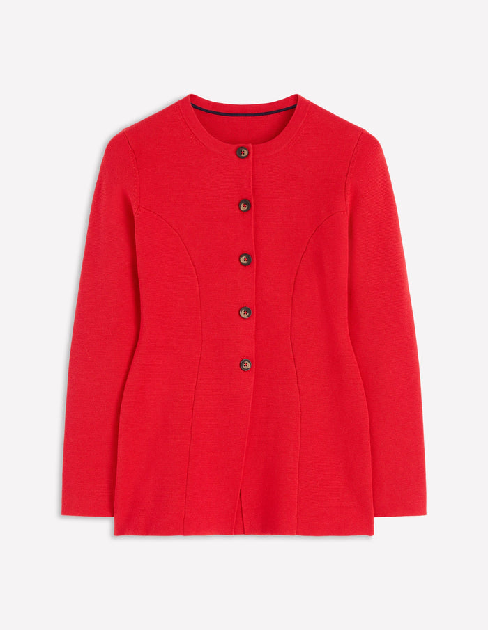 Joanna Fitted Knitted Jacket Poppy Red
