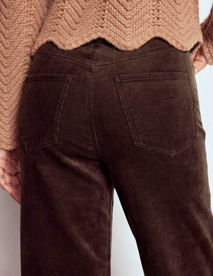 5-Pocket Cord Column Jeans Espresso
