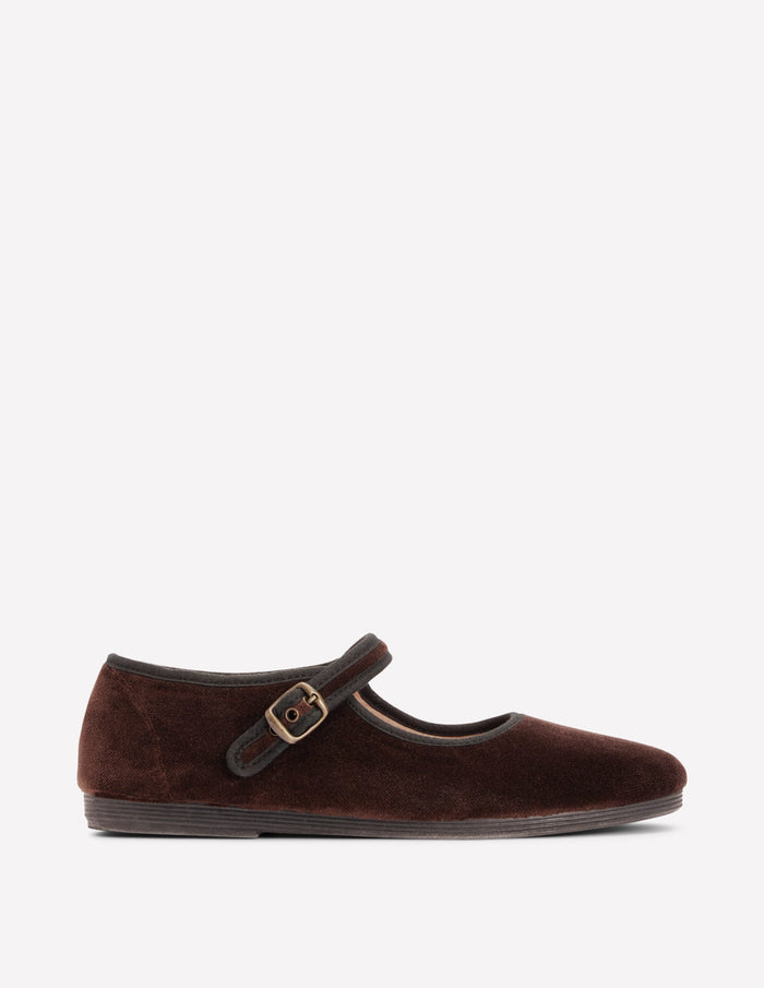 Flexi Mary Jane Chocolate Velvet