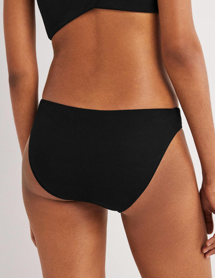 Classic Bikini Bottoms Textured Black