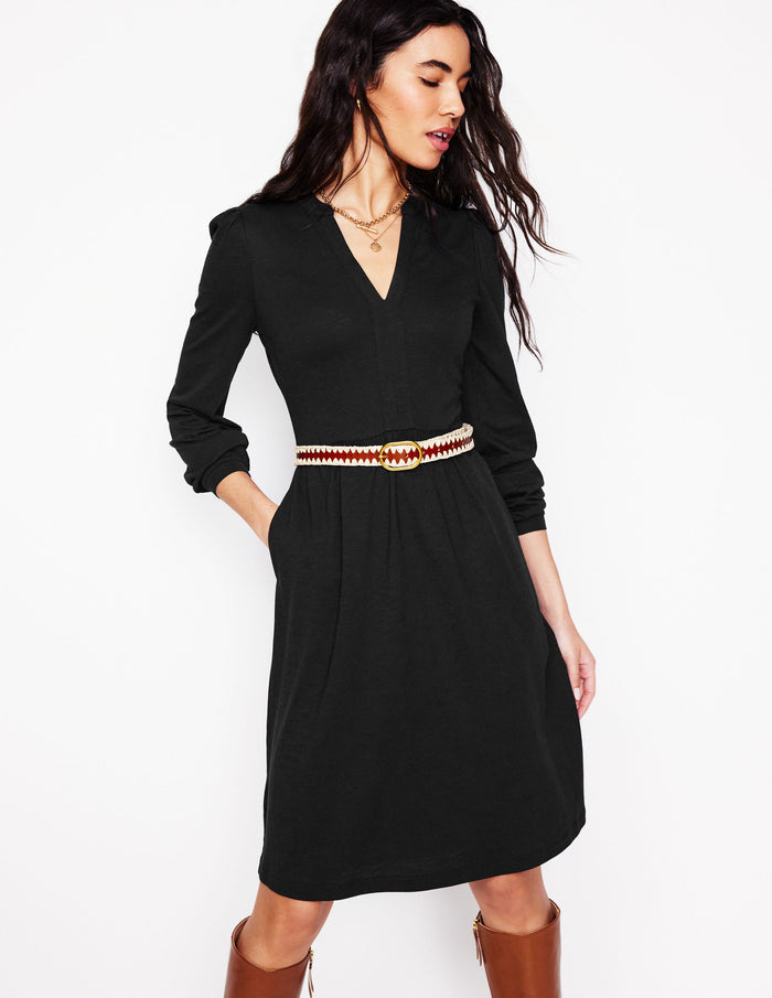 Naomi Relaxed Jersey Dress Black