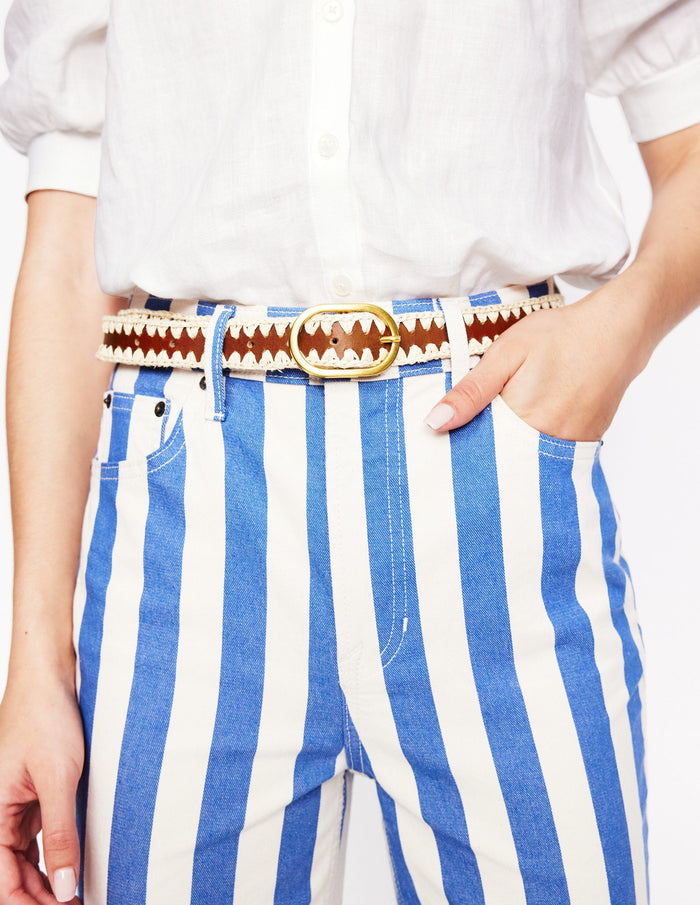 Whipstitch Classic Belt Tan