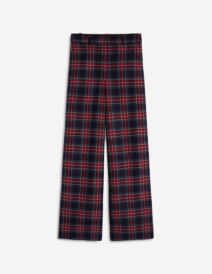 Belgravia Wool Pants Navy, Green and Red Check