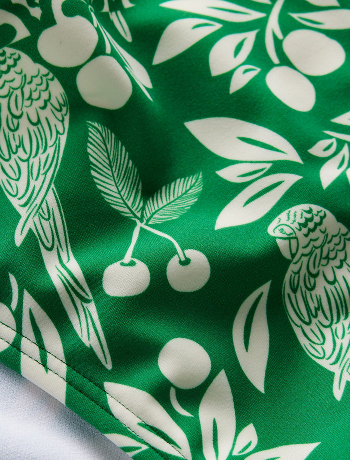 Classic Bikini Bottoms Rich Emerald, Ornate Tropic