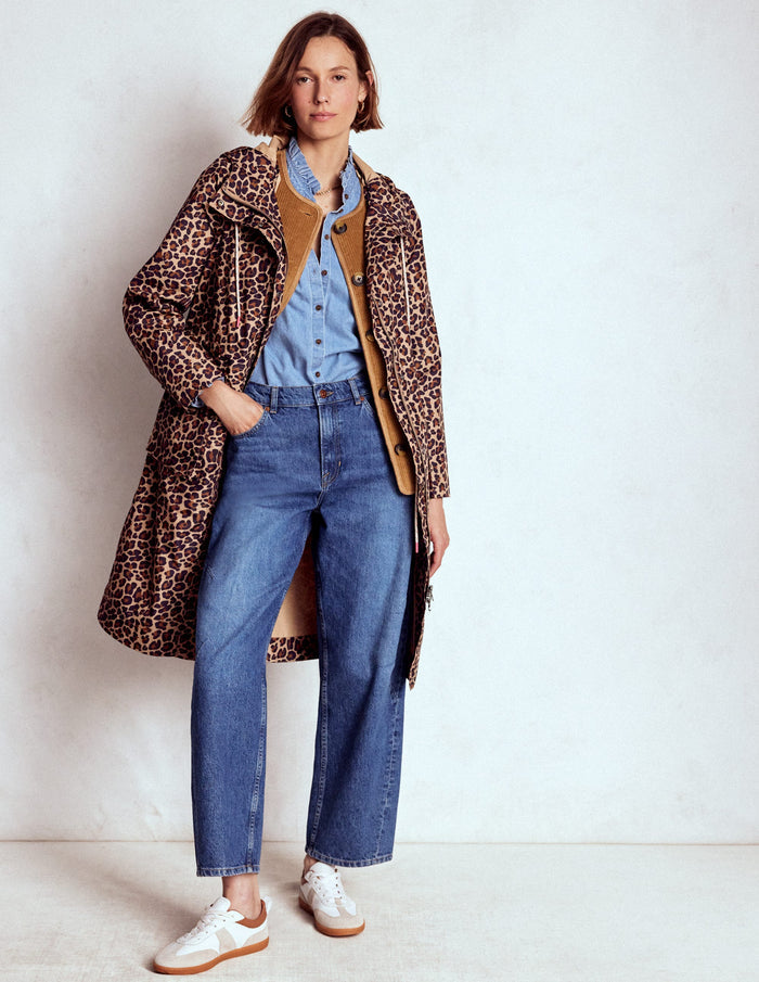 Longline Rain Mac Multi, Cheetah Pop