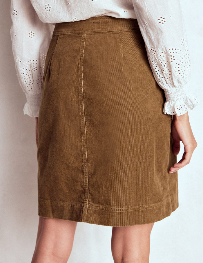 Cecelia Cord Skirt Latte