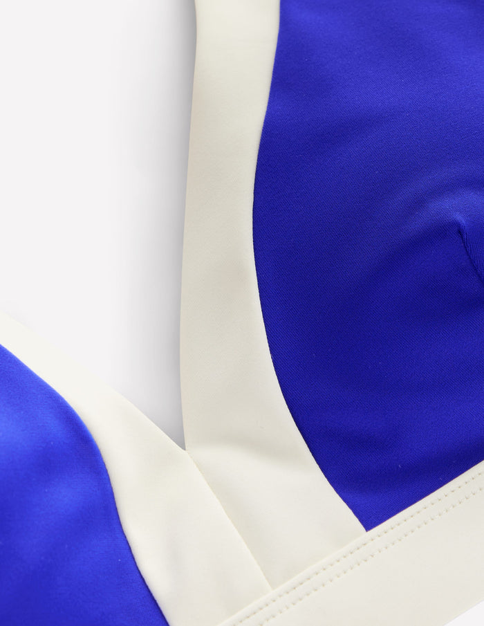 Ios V Panel Bikini Top Cobalt Blue, Ivory