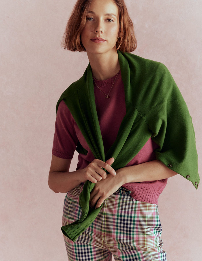 Emilia Cotton Crew T-shirt Pink Heather