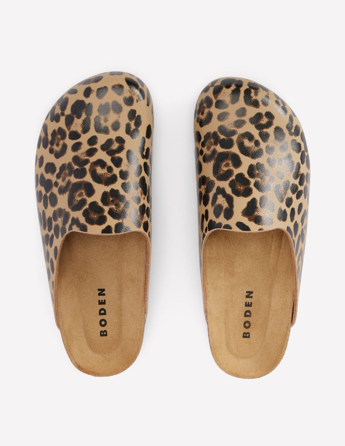 Lyla Colour Block Clogs Leopard
