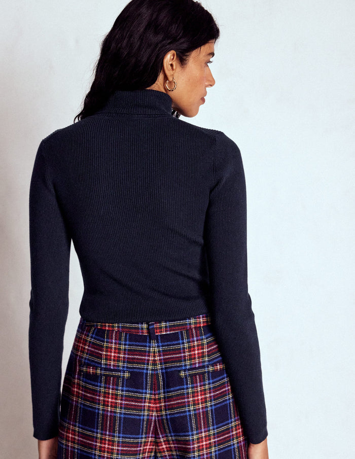 Emilia Roll Neck Sweater Navy