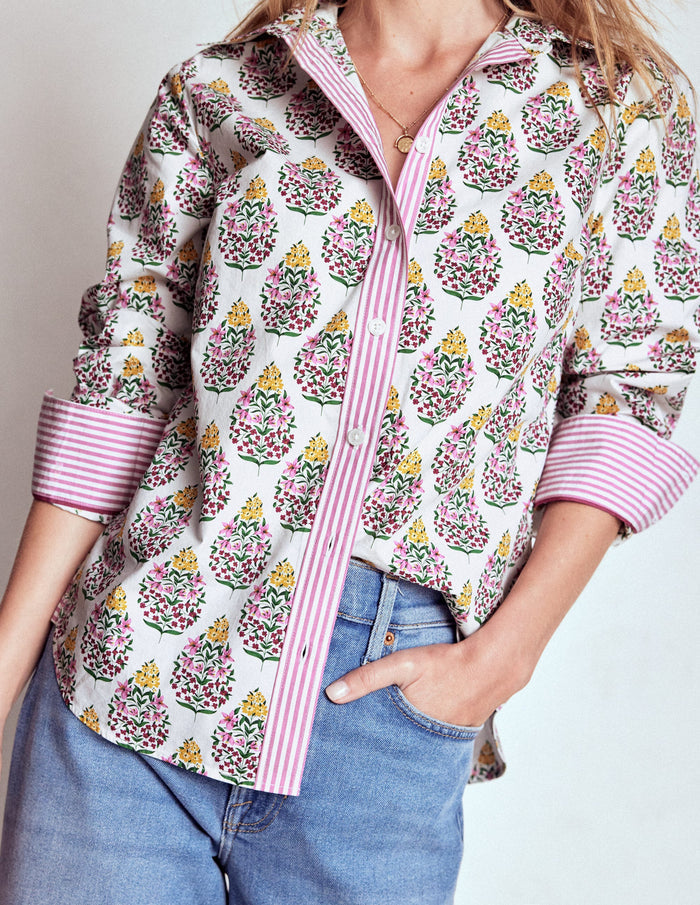 Sienna Cotton Shirt Multi, Wildflower Bouquet