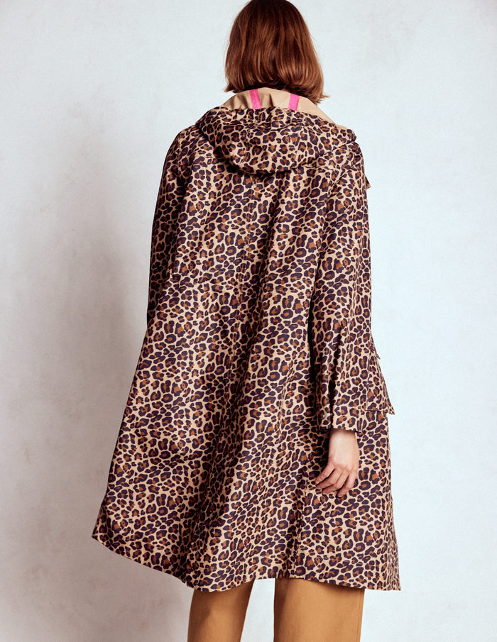 Longline Rain Mac Multi, Cheetah Pop