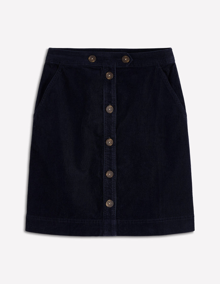 Cecelia Cord Skirt Navy