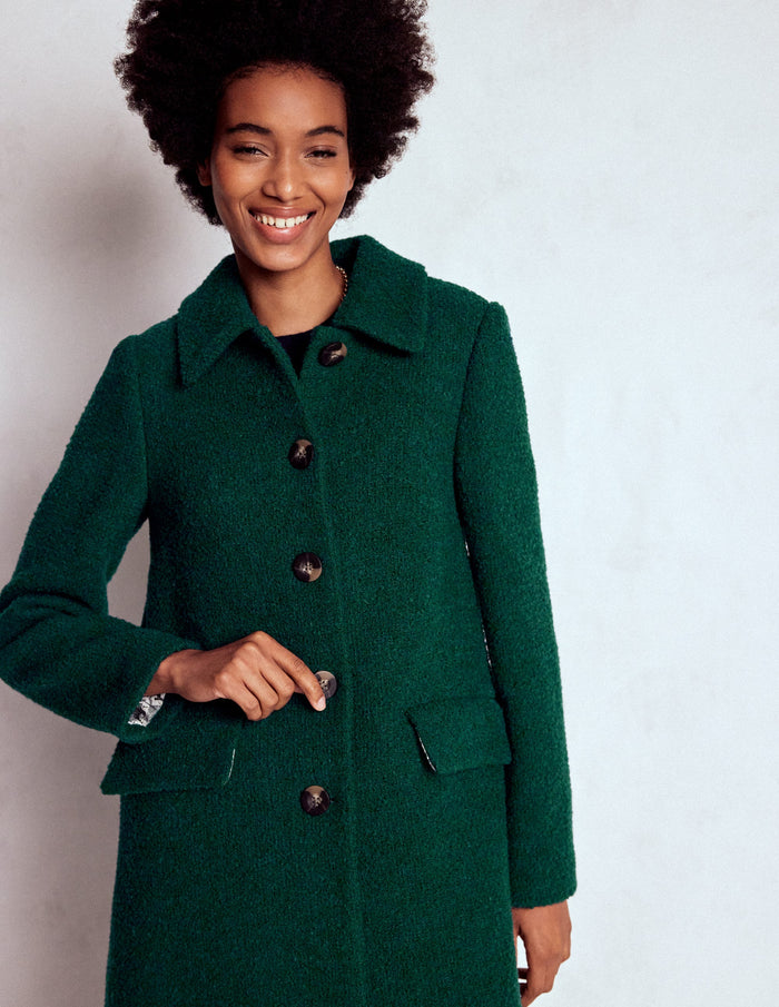 Edinburgh Wool Coat Emerald Night