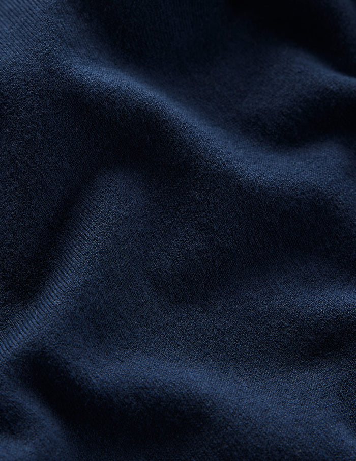 Emilia Cotton Crew Sweater Navy
