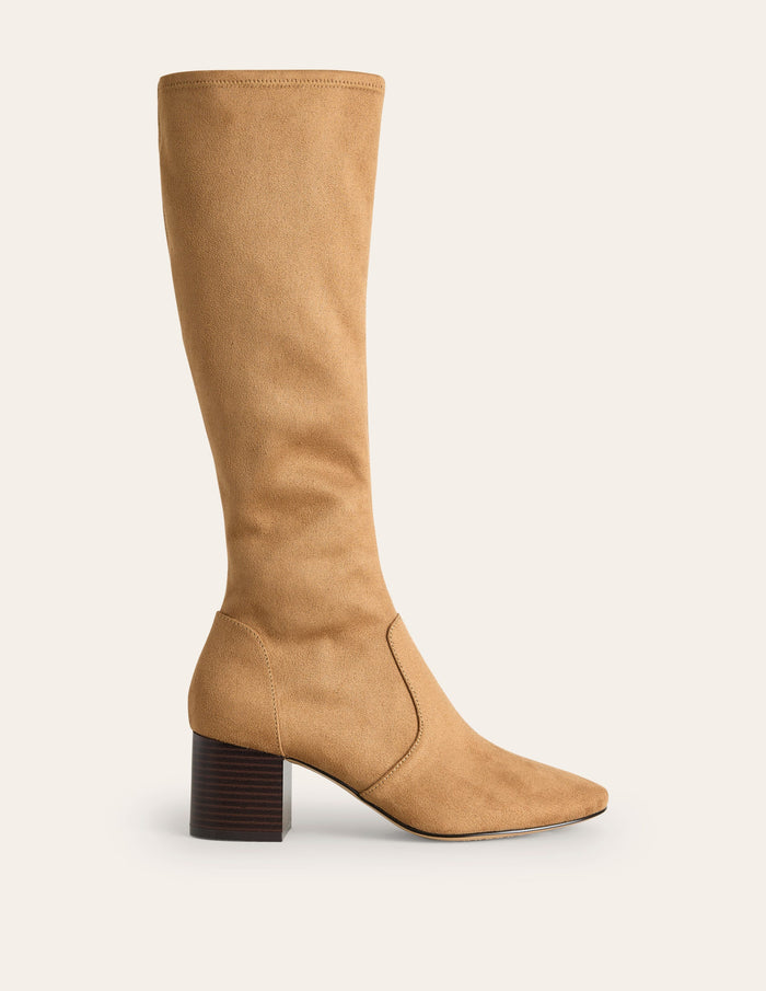 Stretch Knee Heel Boots Acorn