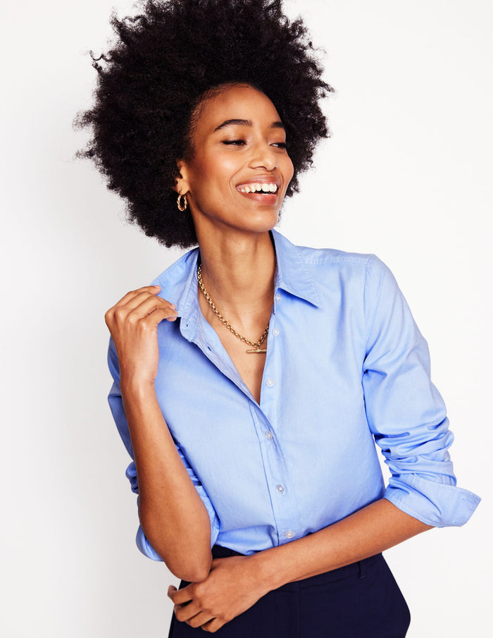 Sienna Cotton Shirt Blue Oxford