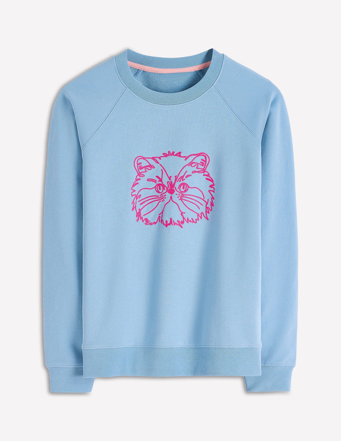 Rosa Embroidered Sweatshirt Grumpy Cat
