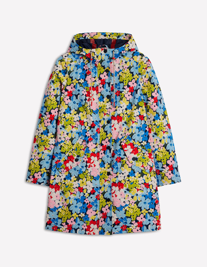 Wells Waterproof Hooded Coat Multi, Flowerbed Cluster