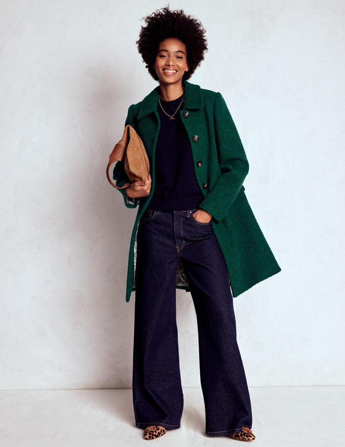 Edinburgh Wool Coat Emerald Night