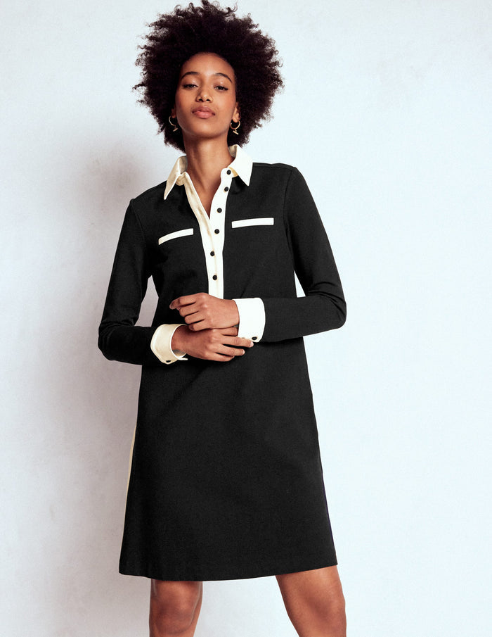 Georgina Ponte Dress Black & White