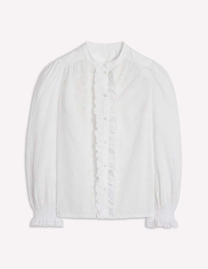 Alice Broderie Top White