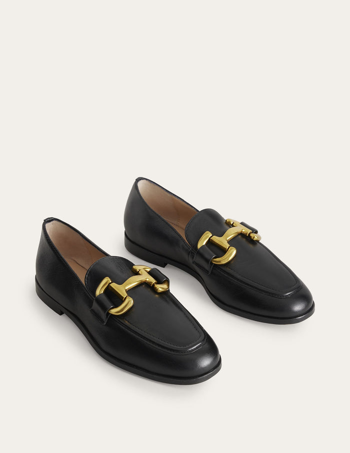 Iris Snaffle Loafers Black