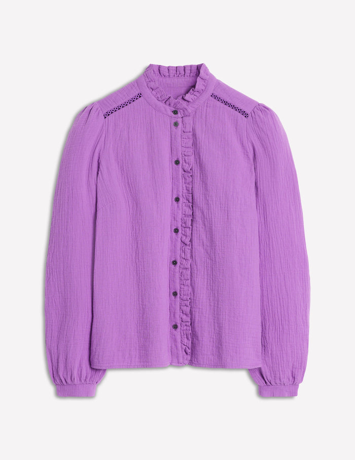 Helena Double Cloth Top Amethyst Purple