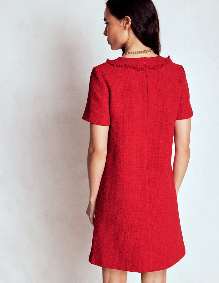 Evita Cotton Shift Dress Poppy Red