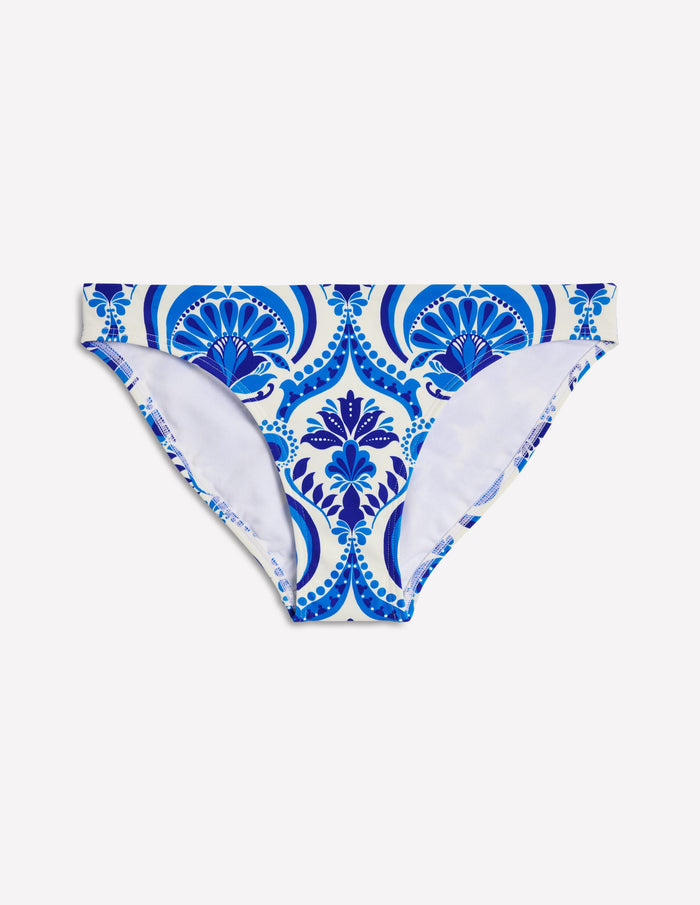 Classic Bikini Bottoms Blue, Ornamental Floral