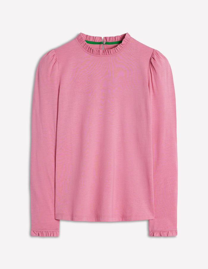 Supersoft Frill Detail Top Formica Pink