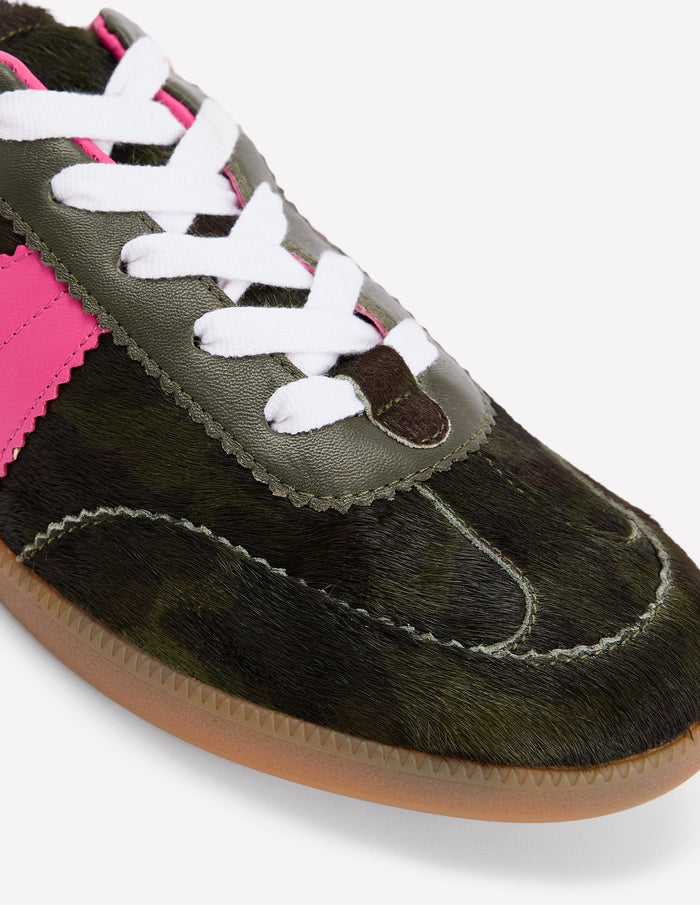 Erin Retro Tennis Trainers Camo/Pink Peony