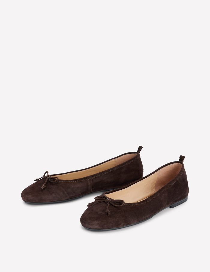 Kitty Flexi Sole Ballet Flats Chocolate