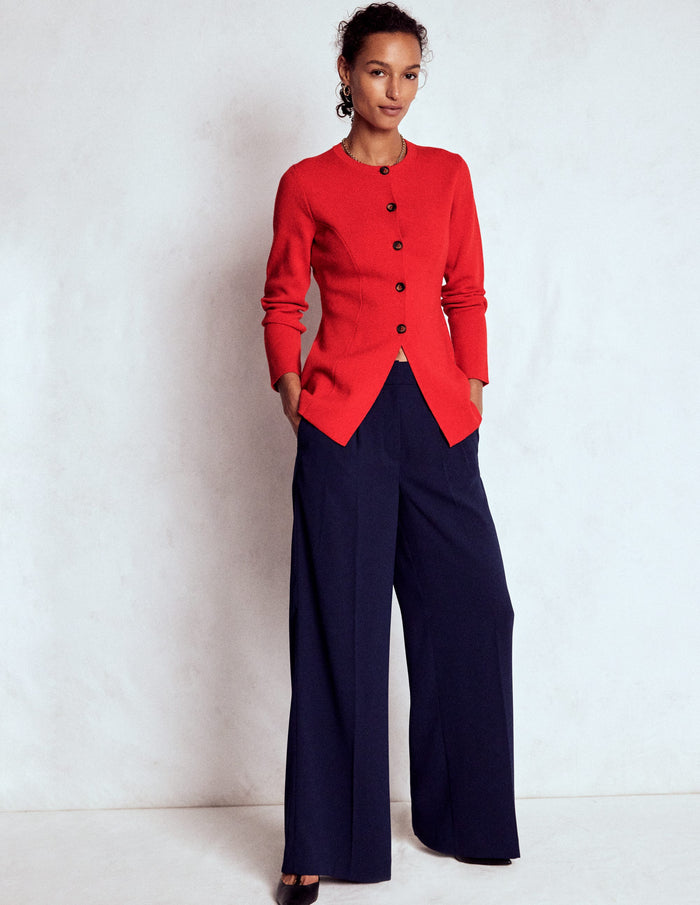 Joanna Fitted Knitted Jacket Poppy Red