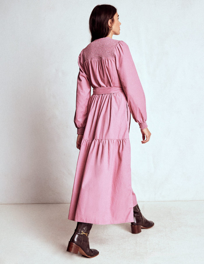 Cecily Cord Midi Dress Pink Haze